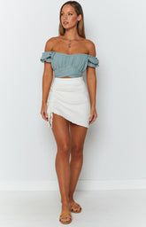 Heritage Wrap Top Sage